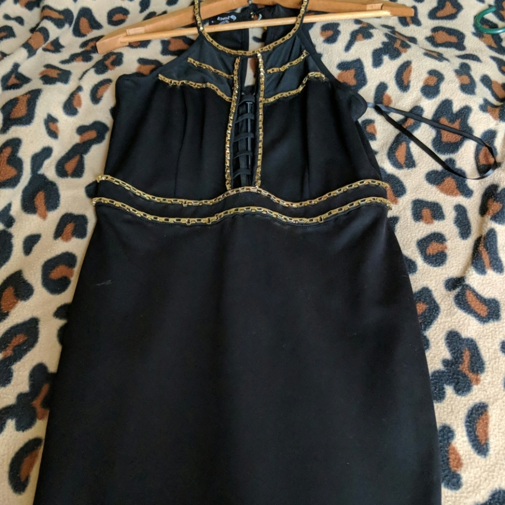 Black and gold dress